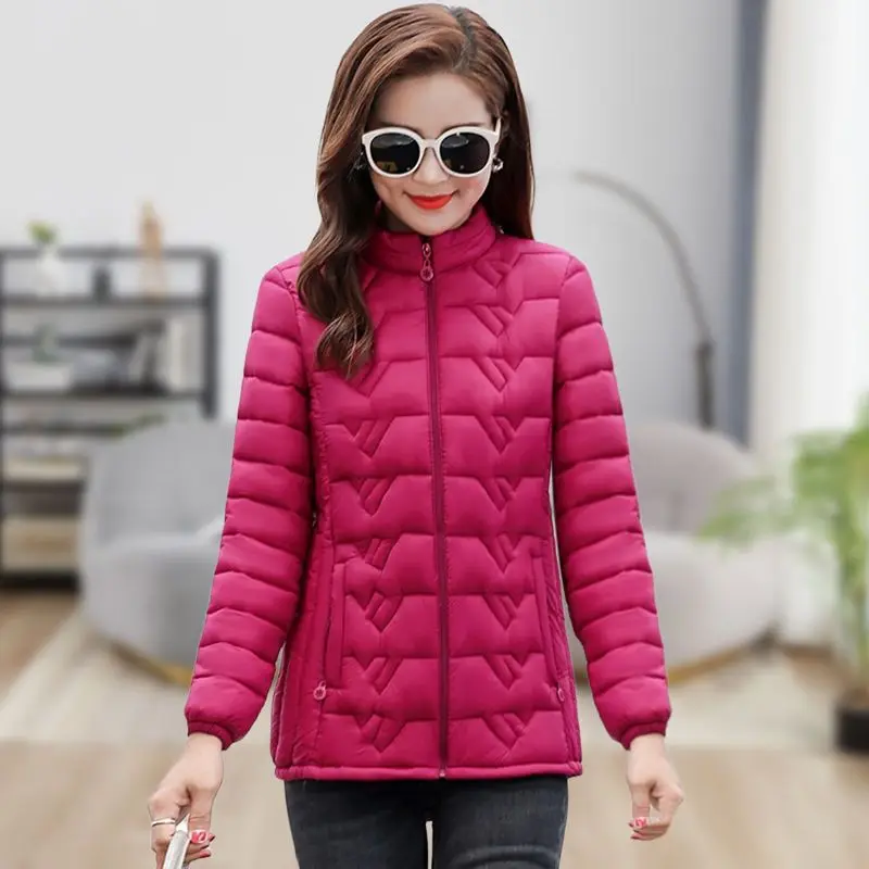Women Jacket 2023 New Autumn Winter Fashion Parkas Female Thin Down Cotton Lady Casual Short Warm Loose Coat Ladies C05