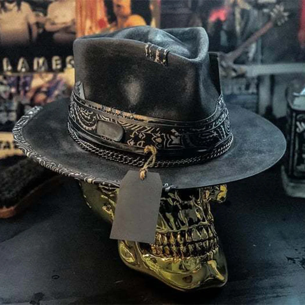 

Шляпа с черепом Crowboy, уникальные головные уборы, головной убор для костюма на Хэллоуин, шляпа в готическом стиле, ковбойская шляпа, Женская необычная шляпа, искусственные украшения