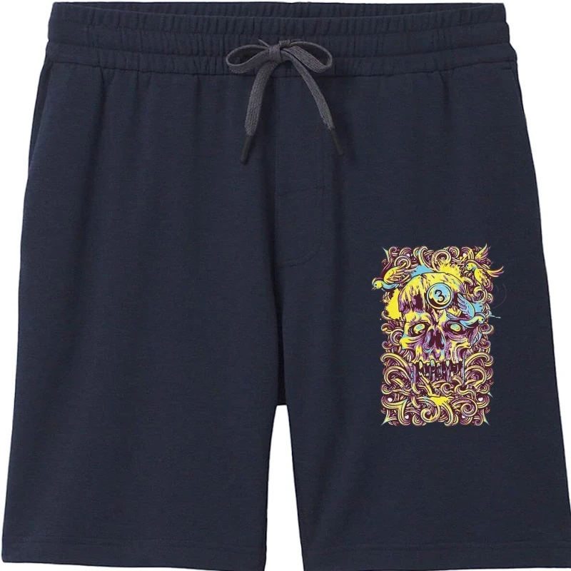 

Шорты мужские/женские с принтом черепа и птицы, модные летние шорты унисекс, цветные, желтые, синие