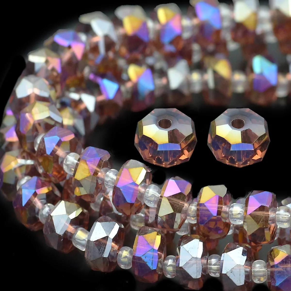 6/8 мм светло-фиолетовые круглые бусины в форме AB из австрийского хрустального