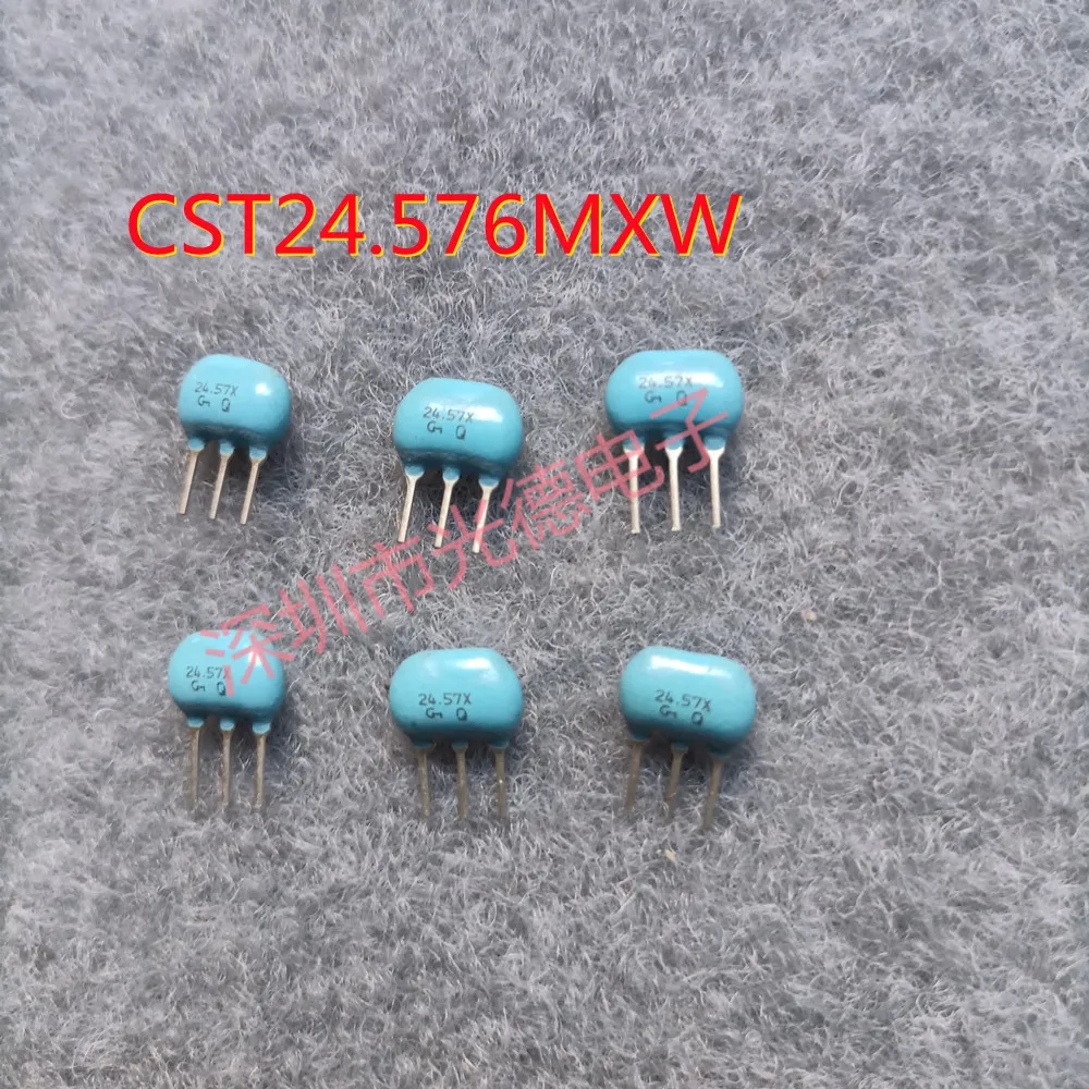 

50PCS/ CST24.576MXW ceramic crystal oscillator 24.57MHZ 24.57M in-line 3-pin original Murata DIP3