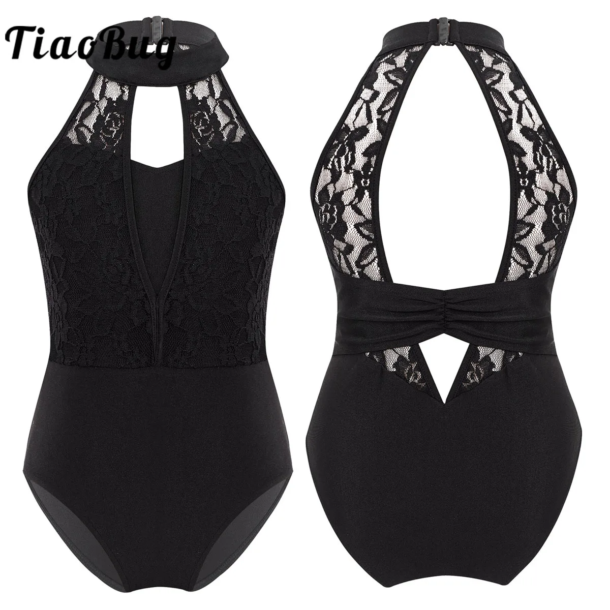 Балетные трико для девочек детское кружевное лоскутное танцевальное