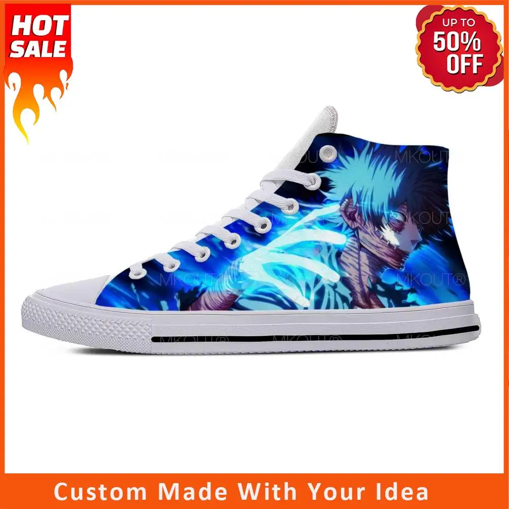

Anime Cartoon Manga Comic My Hero Academia Dabi Casual Cloth Shoes High Top Lightweight Breathable 3D Print Men Women Sneakers