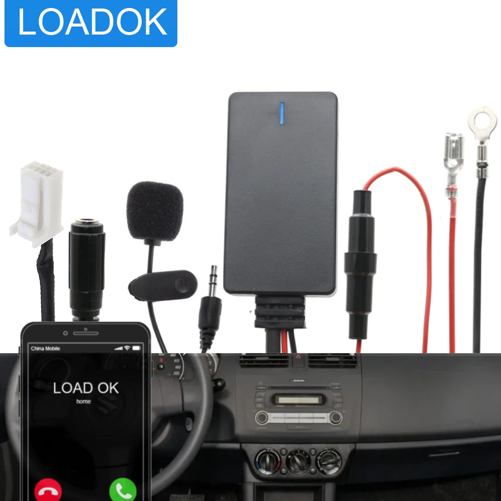 Новый автомобильный комплект Bluetooth 5 0 аудио вспомогательный вход адаптер кабель