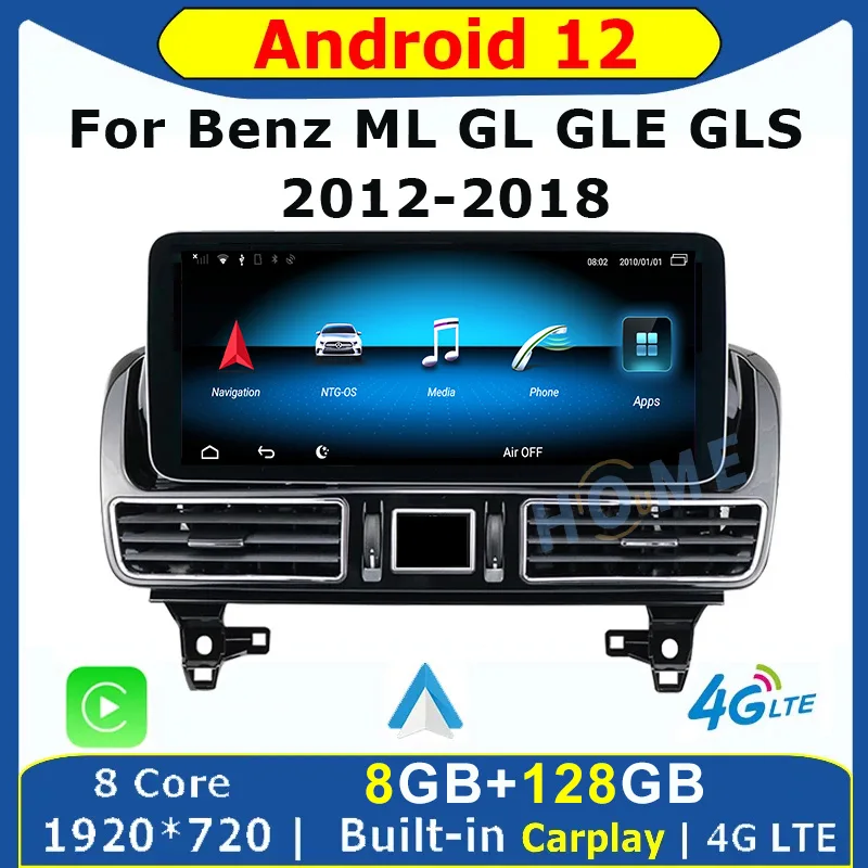 12 3 &quotAndroid Стерео Авторадио GPS навигатор для Mercedes Benz ML GL GLE GLS W166 X166 2012 -2018