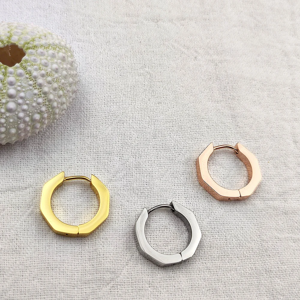 

Stainless Steel Polygon Earrings For Woman 2022 New Cute Korean Fashion Geometry Jewelry Wedding Party Unusual Earring Gift