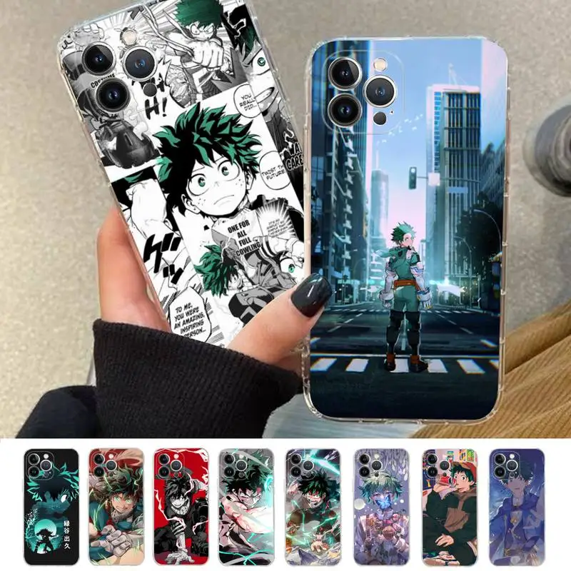 

Izuku Midoriya My Hero Academia Anime Phone Case Silicone Soft for iphone 14 13 12 11 Pro Mini XS MAX 8 7 6 Plus X XS XR Cover