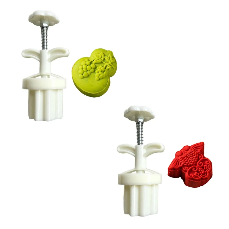 

Mooncake Moulds DIY Baking Accessories Gourd/Grape Shape for Mid-Autumn Festival