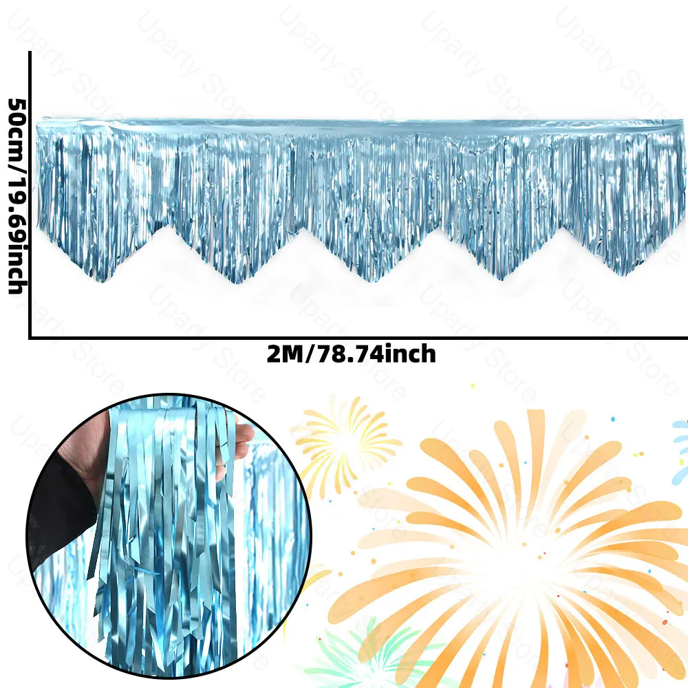 

Серебряная фольга бахрома гирлянда MicroPlush 6,56 футов