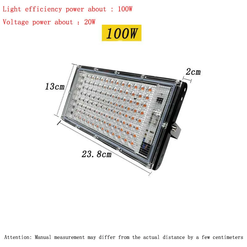 

Лампа Для Растений С Регулируемым Напряжением 50W-200W, Светодиодная Лампа Полного Спектра Для Выращивания Растений В Помещении