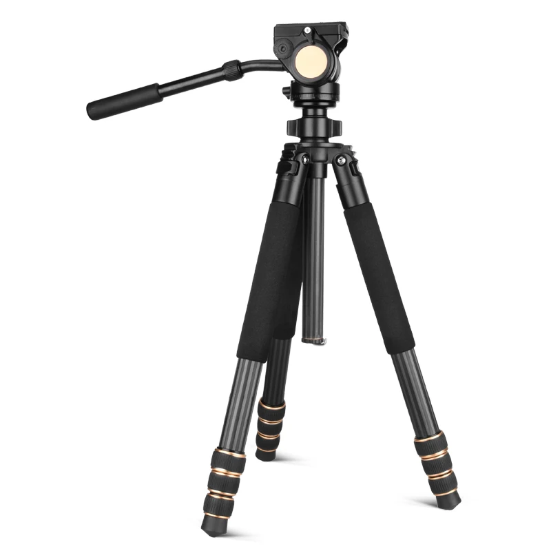 

QZSD Q640C 180CM High Max Load 18KG Professional Carbon Fiber Tripod With Damping Panhead 32mm Diameter For DSLR Digital Camera