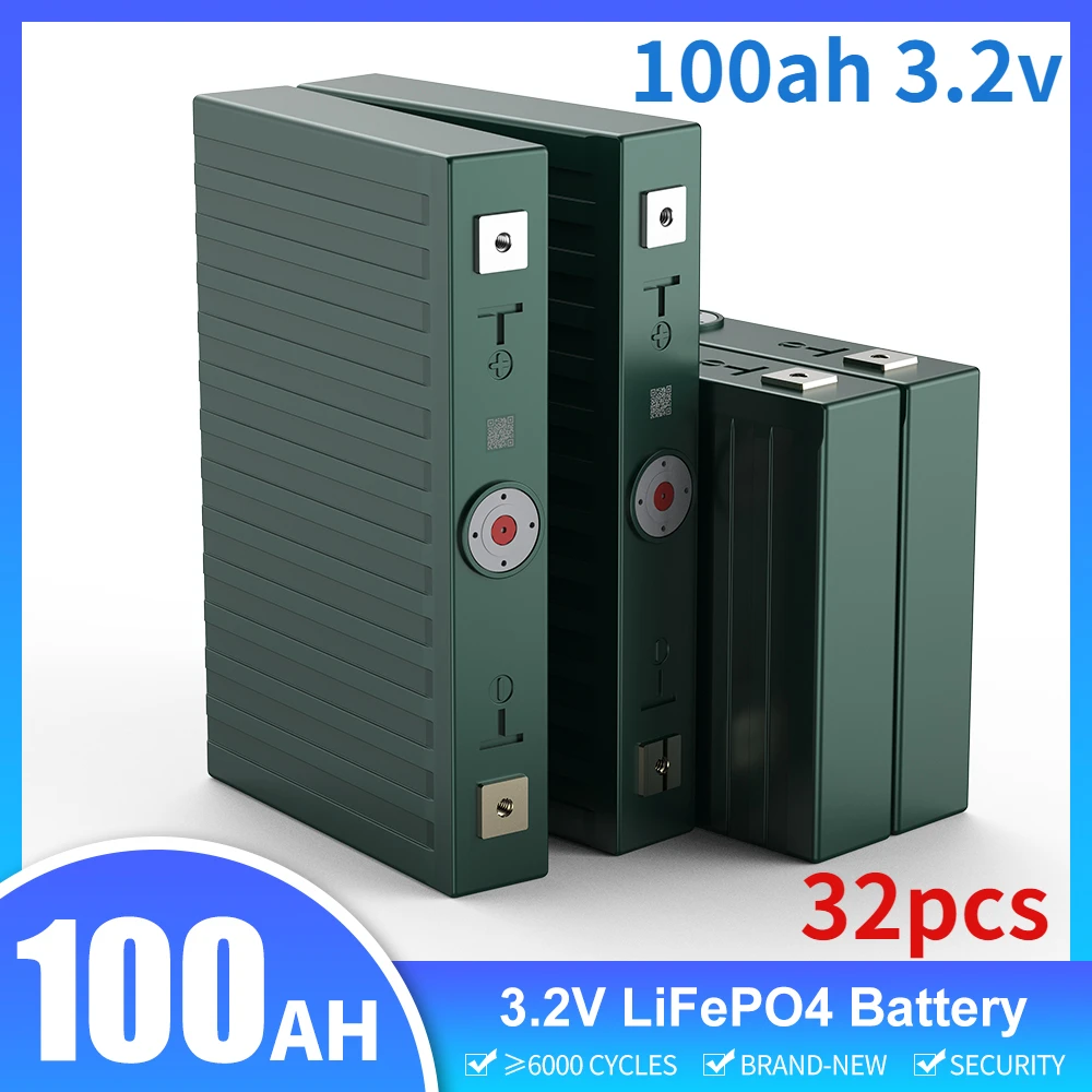 32Pcs Sinopoly Battery 3.2V 100Ah Lifepo4 Cell for Solar Home Energy Storage Equipment RV Electric Vehicles |