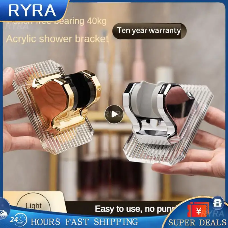 

Wall Hanging Bath Nozzle Rack Electroplating Punch-free Shower Bracket No Punching Light Luxury Shower Bracket Durable Beautiful