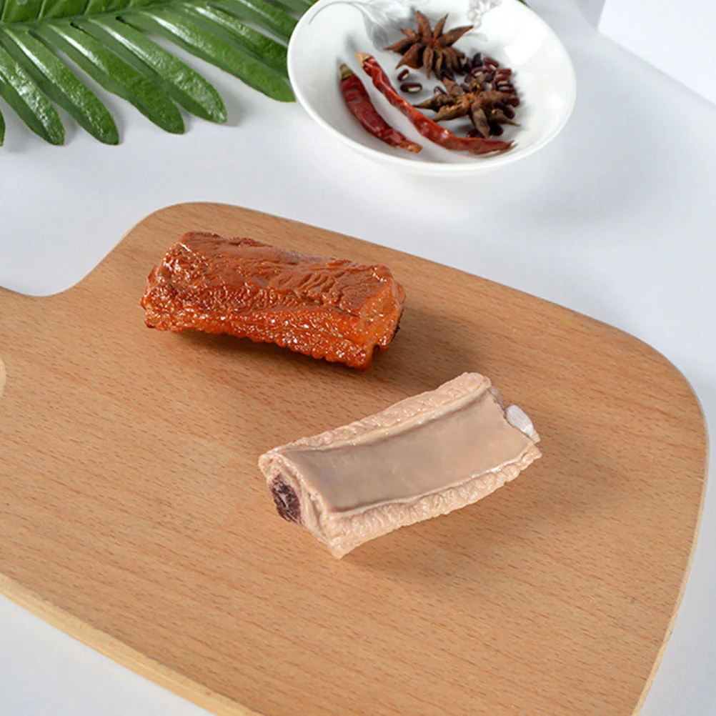 4 шт. украшения имитация ребра модель игрушки искусственная еда реквизит ПВХ