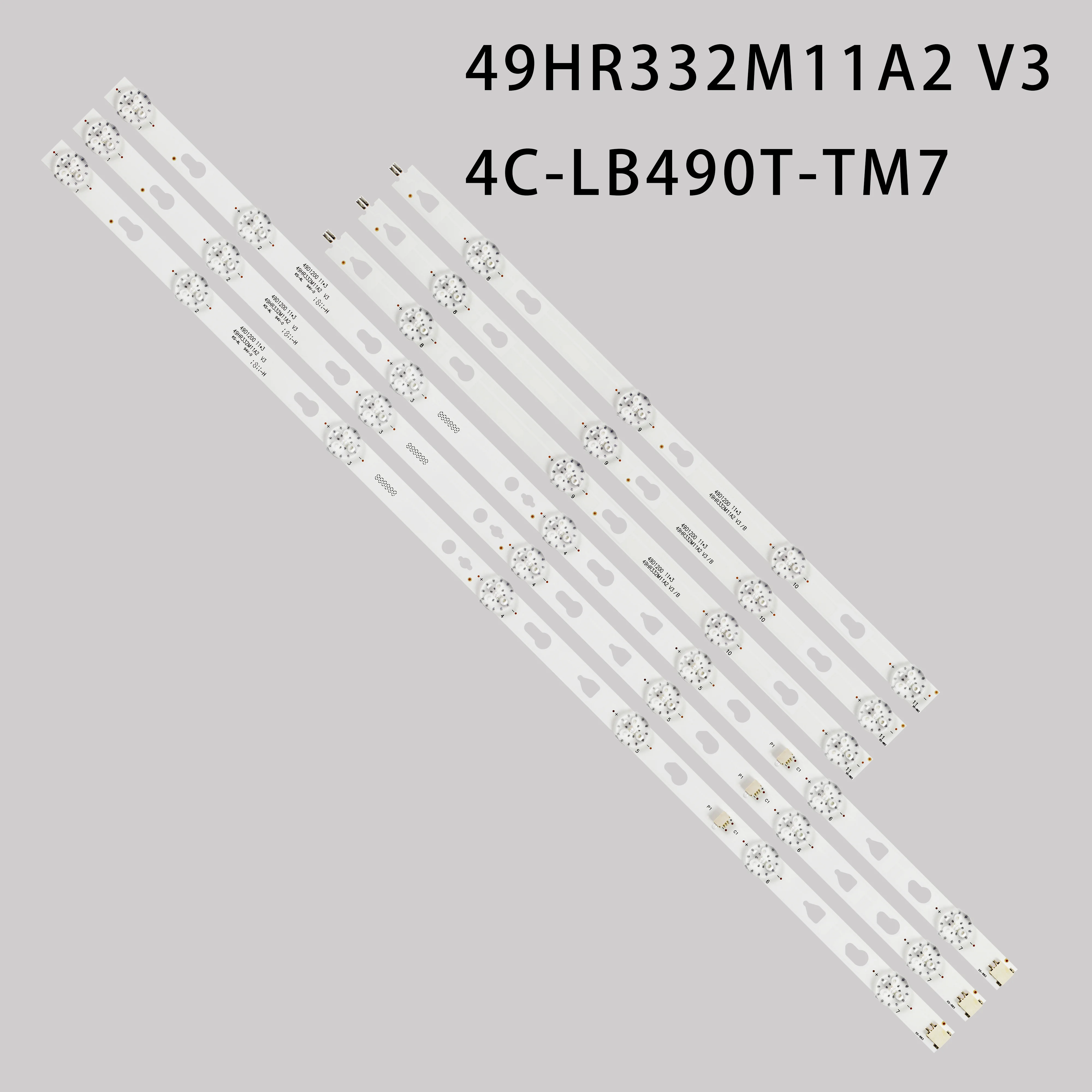 

LED backlight strip 49HR332M11A2 V3 For TV Thomson T49FSL6010 HR-99A05-00437 LVF490CSDX LE03RB2R0-DK 4C-LB490T-HR9 49D1200