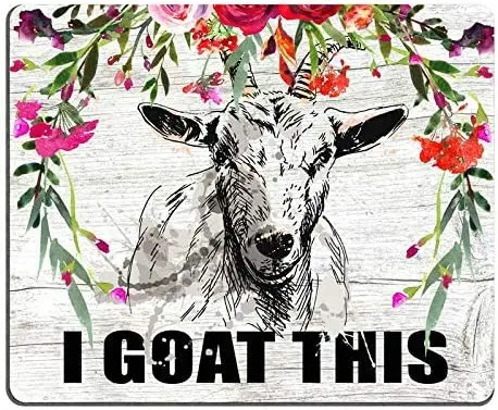 

Funny Quote Mouse Pad Office Desk Accessories Goat Mouse Pad Desk Decor Funny Office Gifts Floral Mousepad