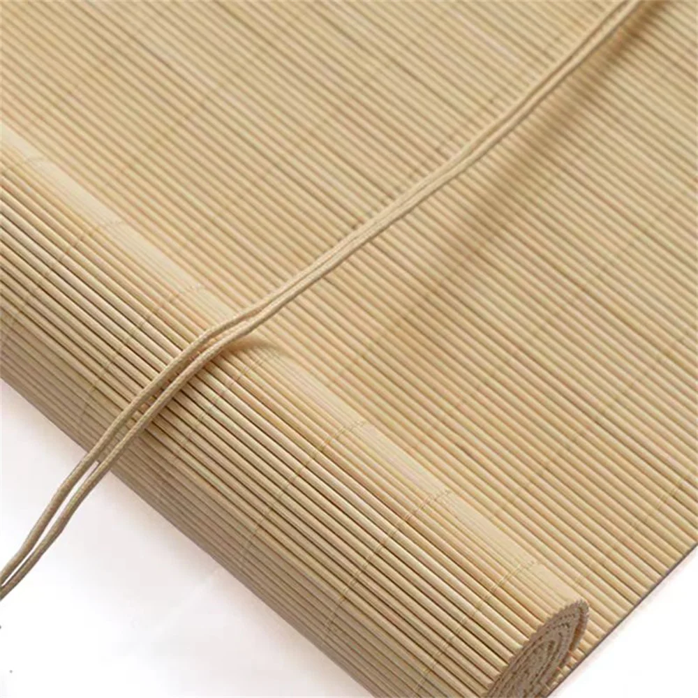 Бамбуковые занавески со встроенной шторкой бежевого цвета украшение для