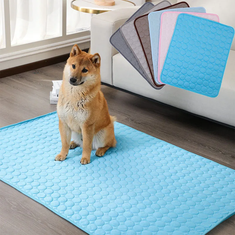 

Dog Mat Cooling Summer Pet Mats for Medium Large Dog Pad Sofa Breathable Dogs Bed Cat Blanket Washable Cool Dogs Ice Mat