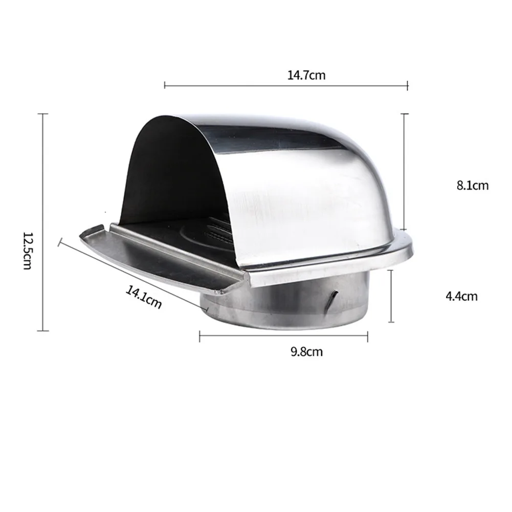 

Wall Air Vent Air Vent Cover Ventilation Outlet 100mm 150mm Ducting Cover Durable Vent Grille Silver Brand New