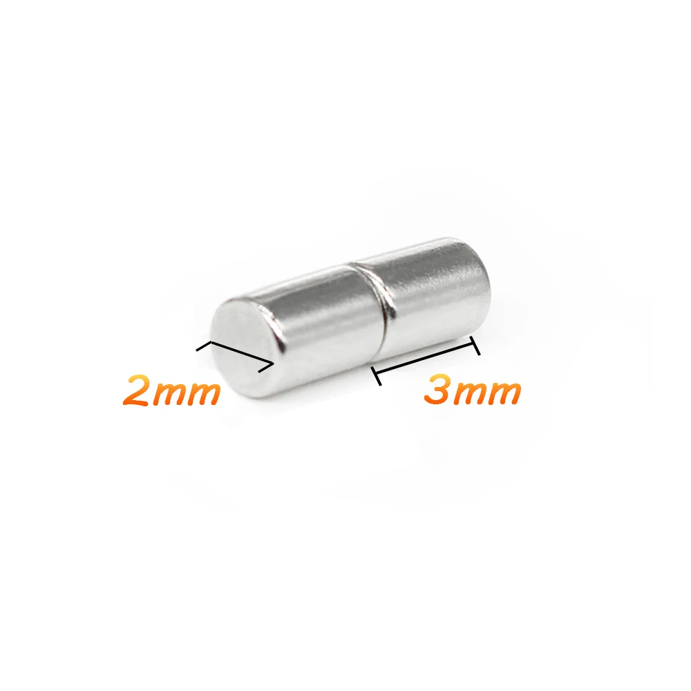 

100/200/500/1000/2000PCS 2x3 Mini Small Magnets Round N35 Neodymium Magnet Disc 2x3mm Permanent Strong Powerful Magnetic 2*3