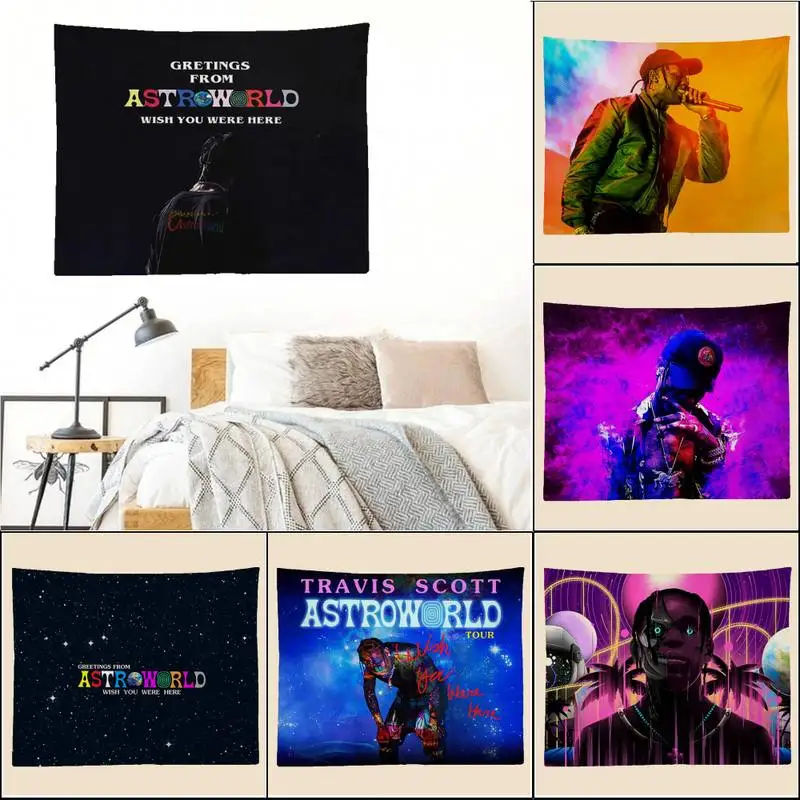 

Ковры с художественным принтом Трэвиса Скотта, дешевые настенные богемные гобелены в стиле хиппи