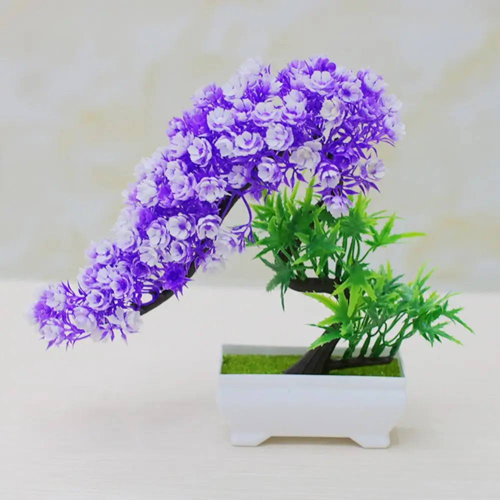 

8 colors Artificial Plants Bonsai Small Tree Pot Plants Fake Flowers Potted Ornaments For Home Decoration Hotel Garden Decor