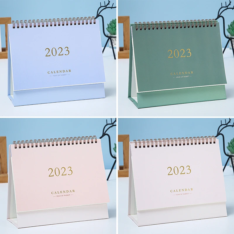 

2023 Mini Desk Calendar Desktop Week Plan This Business Office Solid Color Calendar Notepad Portable Home Decorations