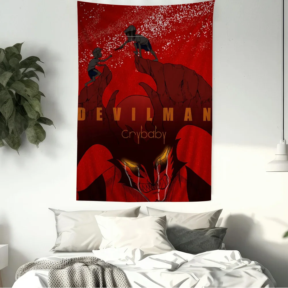 Anime Devilman Crybaby Chart Tapestry Art Science Fiction Room Home Decor Cheap Hippie Wall Hanging