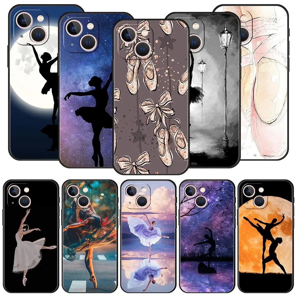 Простой чехол для телефона Лебединый танец iPhone 16 15 14 11 Pro Max 12 13 7 8 Plus X XR XS SE 2020