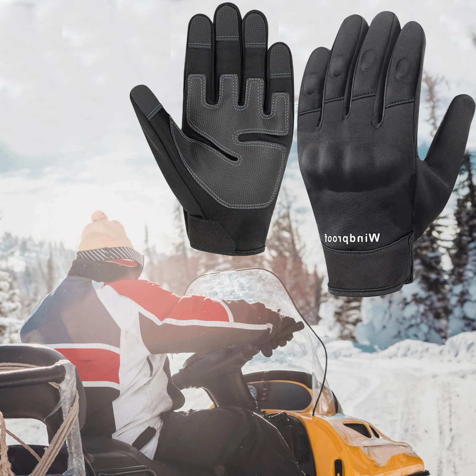 

Touch Screen Motorcycle Gloves Glove motorcyclist Thermal Gloves Winter Non-slip Silicon Gloves Windproof Protective Gear