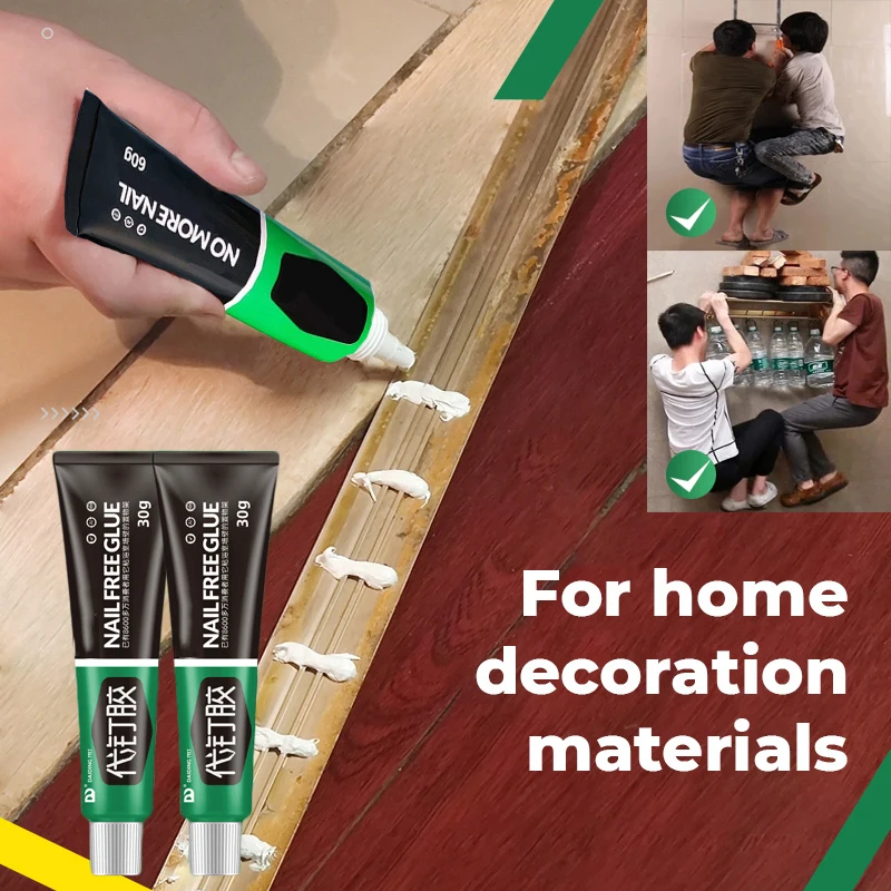 

1Pcs Ultra-Strong Universal Sealant Super Strong Glue Fast Drying Glue Fix Nail Free Adhesive for Stationery Glass Metal Ceramic