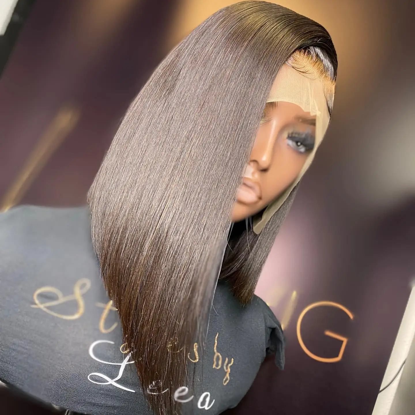 

Malaysian Natural Remy Free Part Shor Bob Silky Straight HD Full Lace HumanHair Wigs For Women With Babyhair Preplucked Daily
