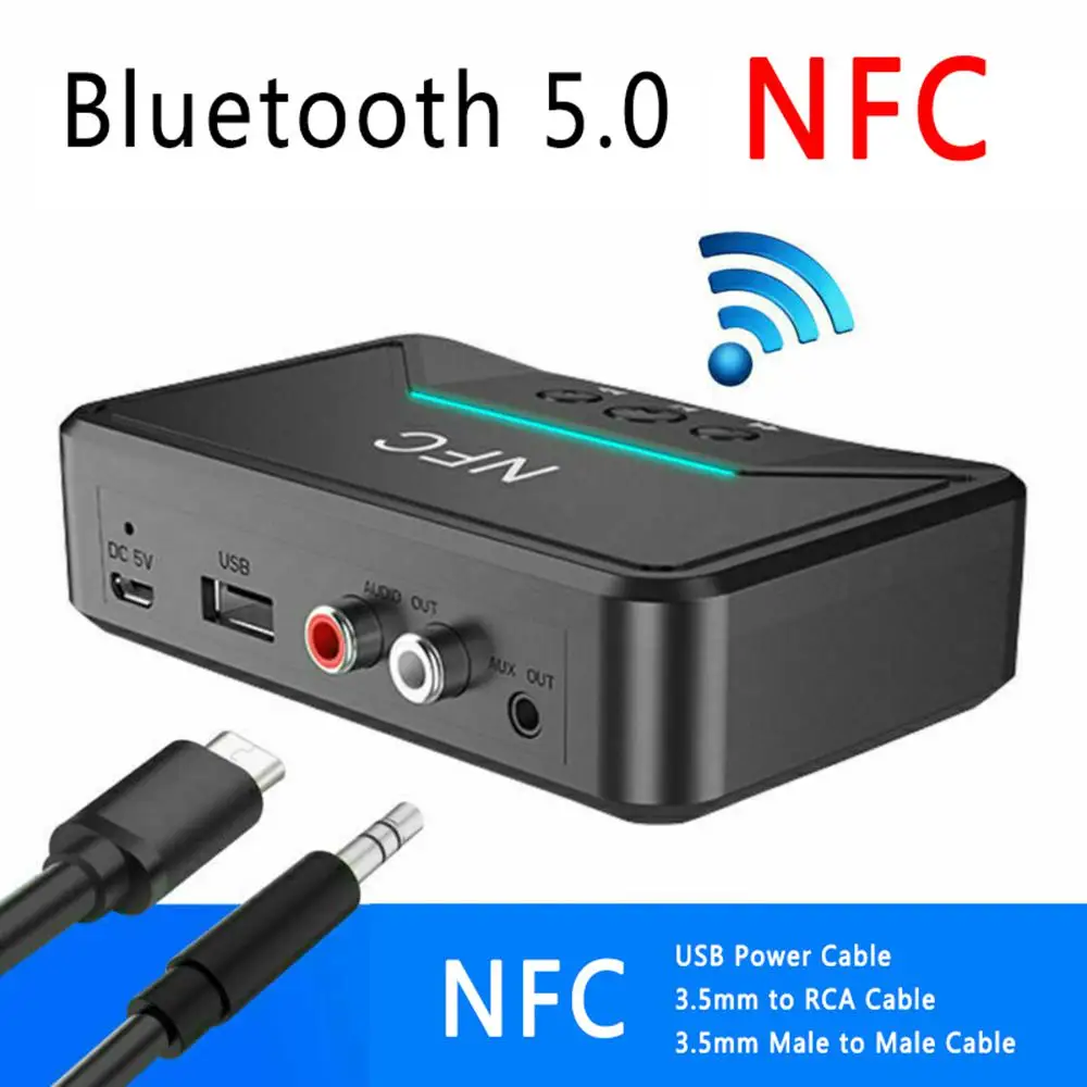 

BT200 NFC ресивер 3,5 мм AUX RCA Разъем A2DP Hifi беспроводной 5,0 аудио музыкальный адаптер Авто для автомобильного динамика