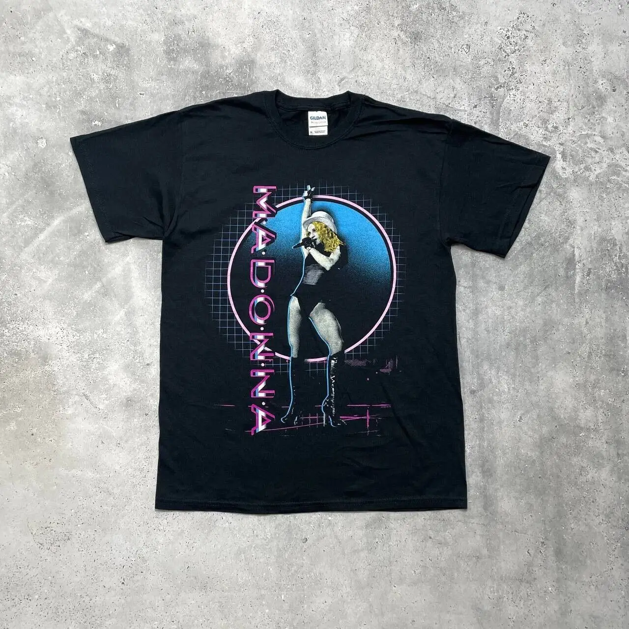 Винтажная черная футболка 2000 с Мадонной 2008 для мальчиков