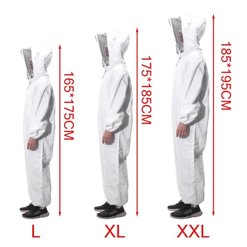 

Cotton Full Body Beekeeping Clothing Veil Hood Hat Anti-Bee Coat Special Protective Clothing Beekeeping Bee Suit Equipment