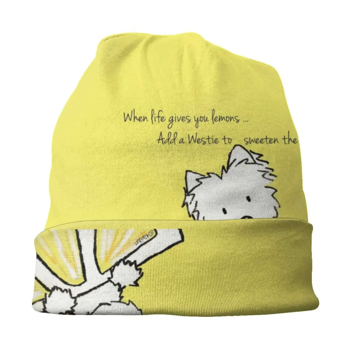 Изготовленные на заказ шапки для собак Life Lemons Westie унисекс модная зимняя теплая
