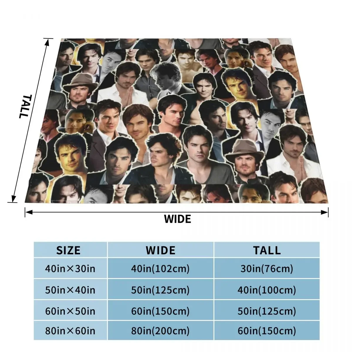 Одеяло Ian Somerhalder Collage Damon флисовое украшение портативное мягкое одеяло для кровати