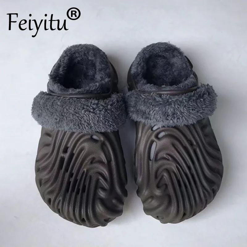 

Шлепанцы Pollex мужские для улицы, хлопок, Нескользящие, сланцы, теплые, для прогулок, домашние тапочки унисекс