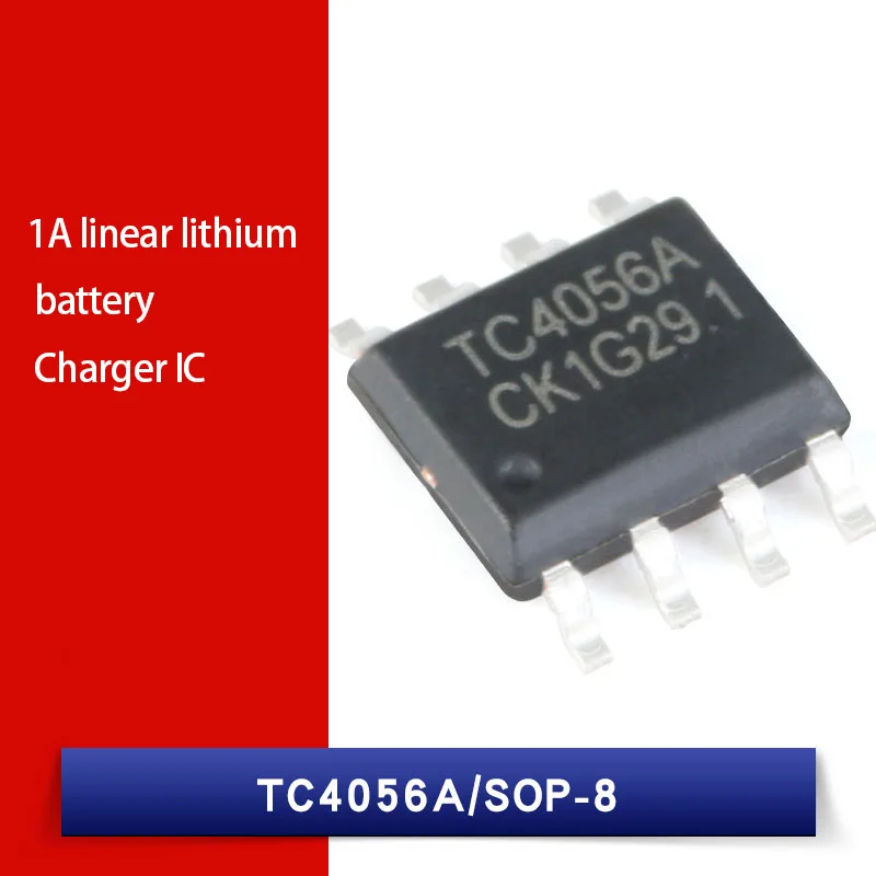 

1pcs patch tc4056a sop-8 compatible with tp4056 1A linear lithium battery charging chip 1A linear lithium battery charger IC