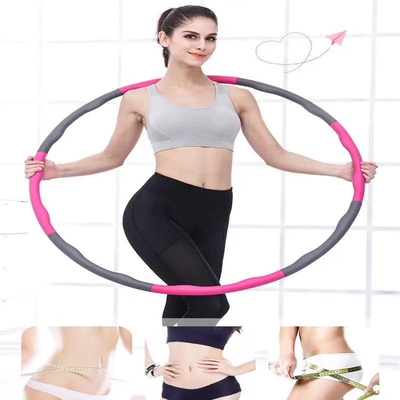 Fitness Sport Hoop Removable 8 Section Foam Hoop Gym Body Building Thin waist Fitness Circle Indoor Crossfit Equipment