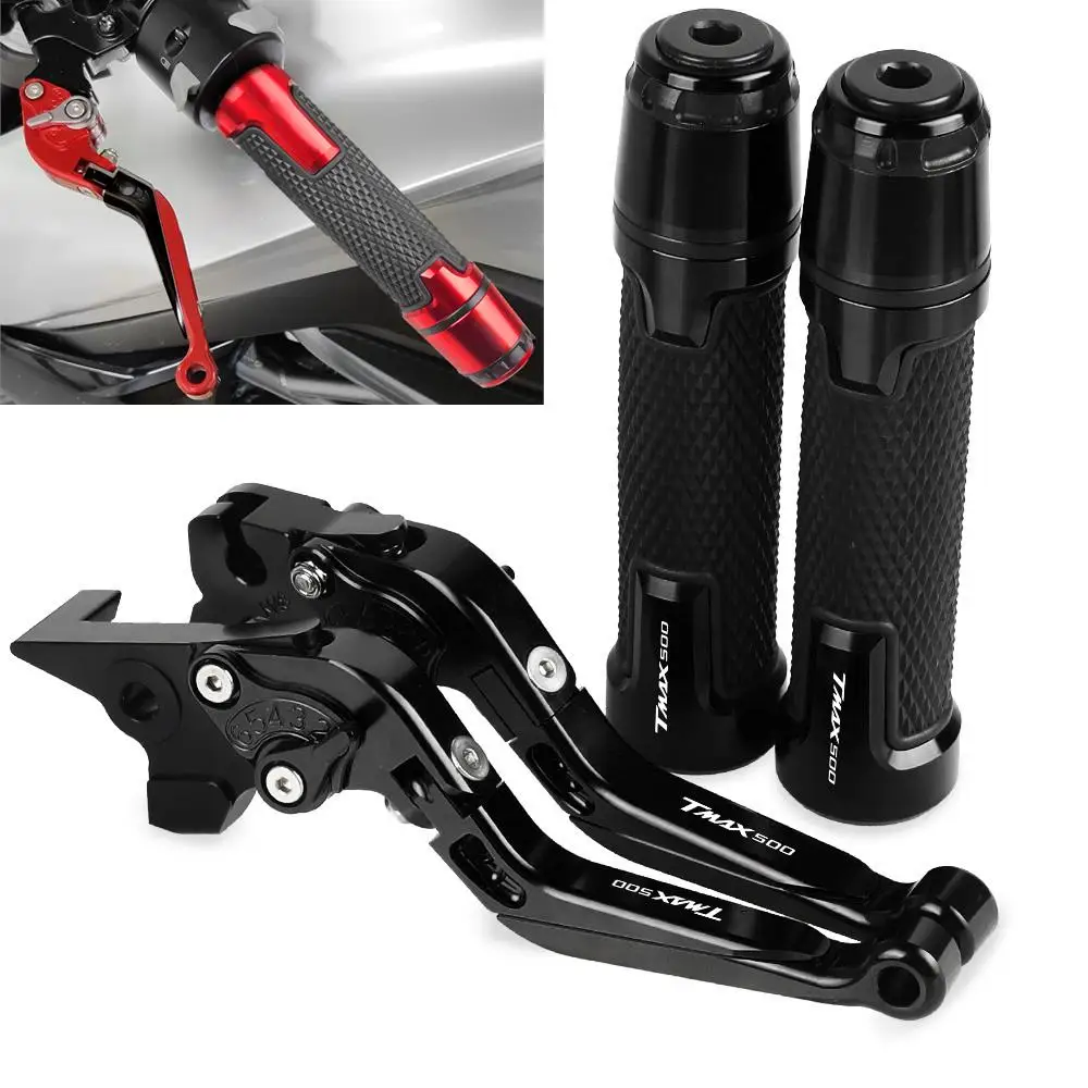 

Motorcycle Brake Clutch Levers Handlebar Handle Hand Grip Ends FOR YAMAHA T-MAX TMAX 500 530 2001 2002 2003 2004 2005 2006 2007