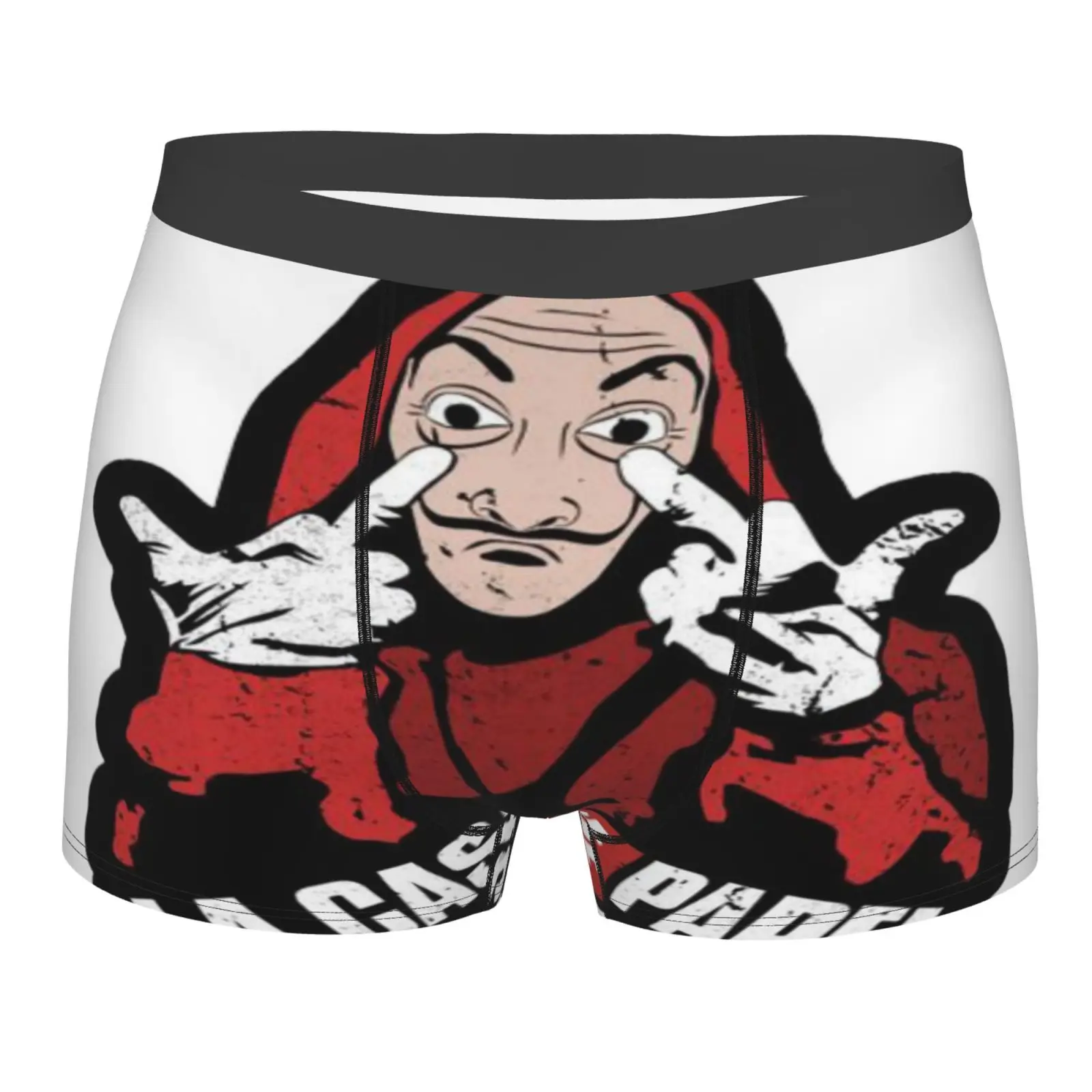 

La Casa De Papel 1015 Men's Panties Men's Briefs Male Long Leg Panties Mens Sheer Polyester For Guys Mens Long Polyester White