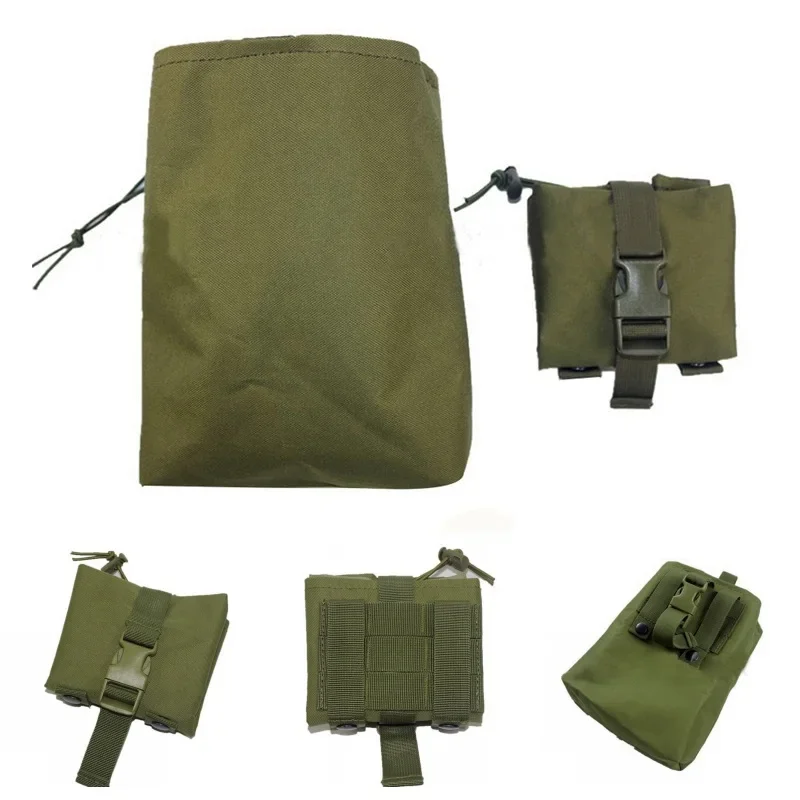 

Foldable Utility Recovery Mag Holster Hunting Folding Tactical Molle Magazine Dump Drop Pouch Military Airsoft Gun Ammo EDC Bag