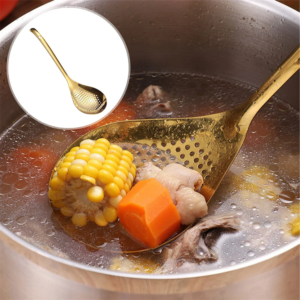 

Strainer Spoon Skimmer Ladle Kitchen Slotted Colander Cookingoilgrade Frying Draining Spider Perforated Professional Steel