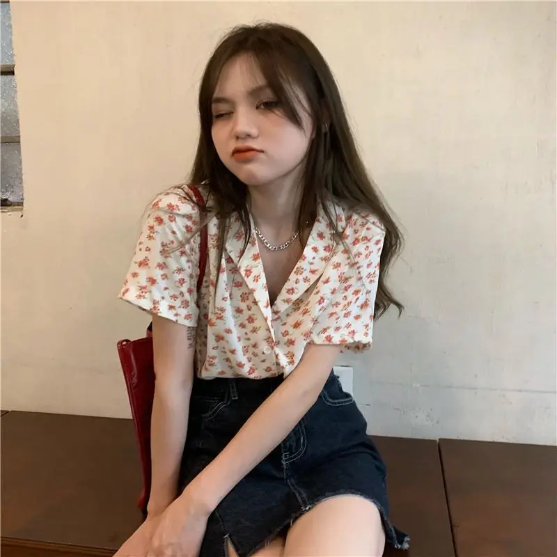 Элегантная женская шифоновая рубашка летняя блузка гавайская винтажная с