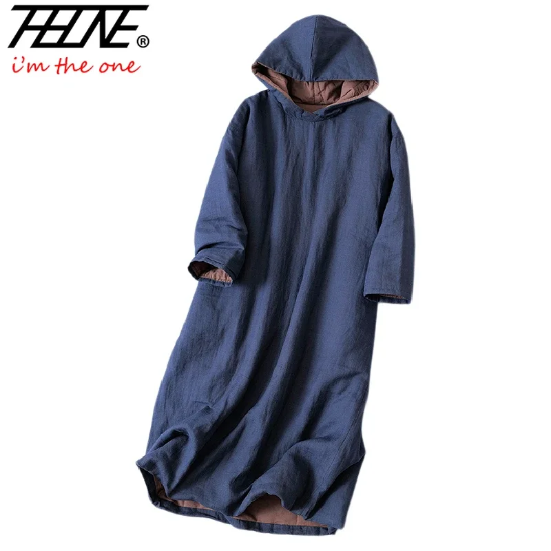 THHONE зимние пальто парки для женщин 2024 с длинным капюшоном теплые мягкими