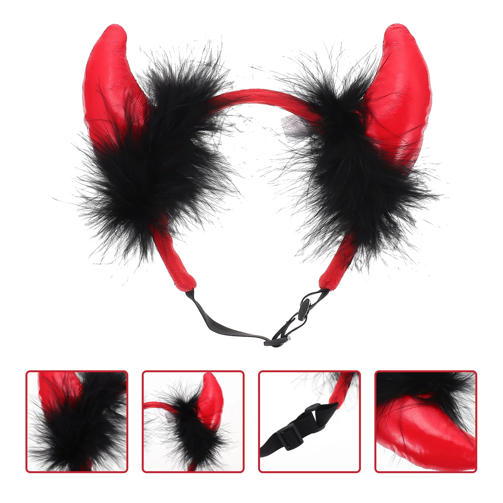 

Dogheadband Costume Pet Horn Cat Headgear Horns Puppyhead Headdress Dogs Costumesred Cosplay Dress Hat Decor Party Accessories