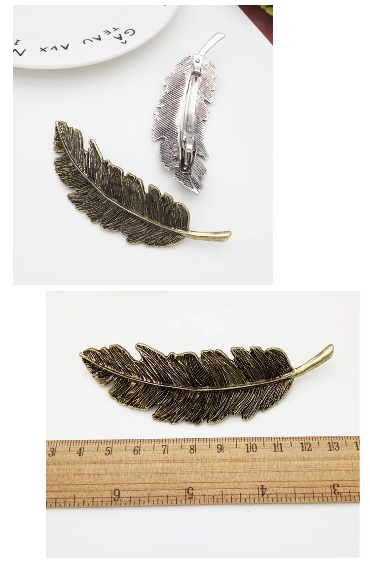 Новый стиль модная шпилька для волос заколка с перьями женские Украшения 3 цвета