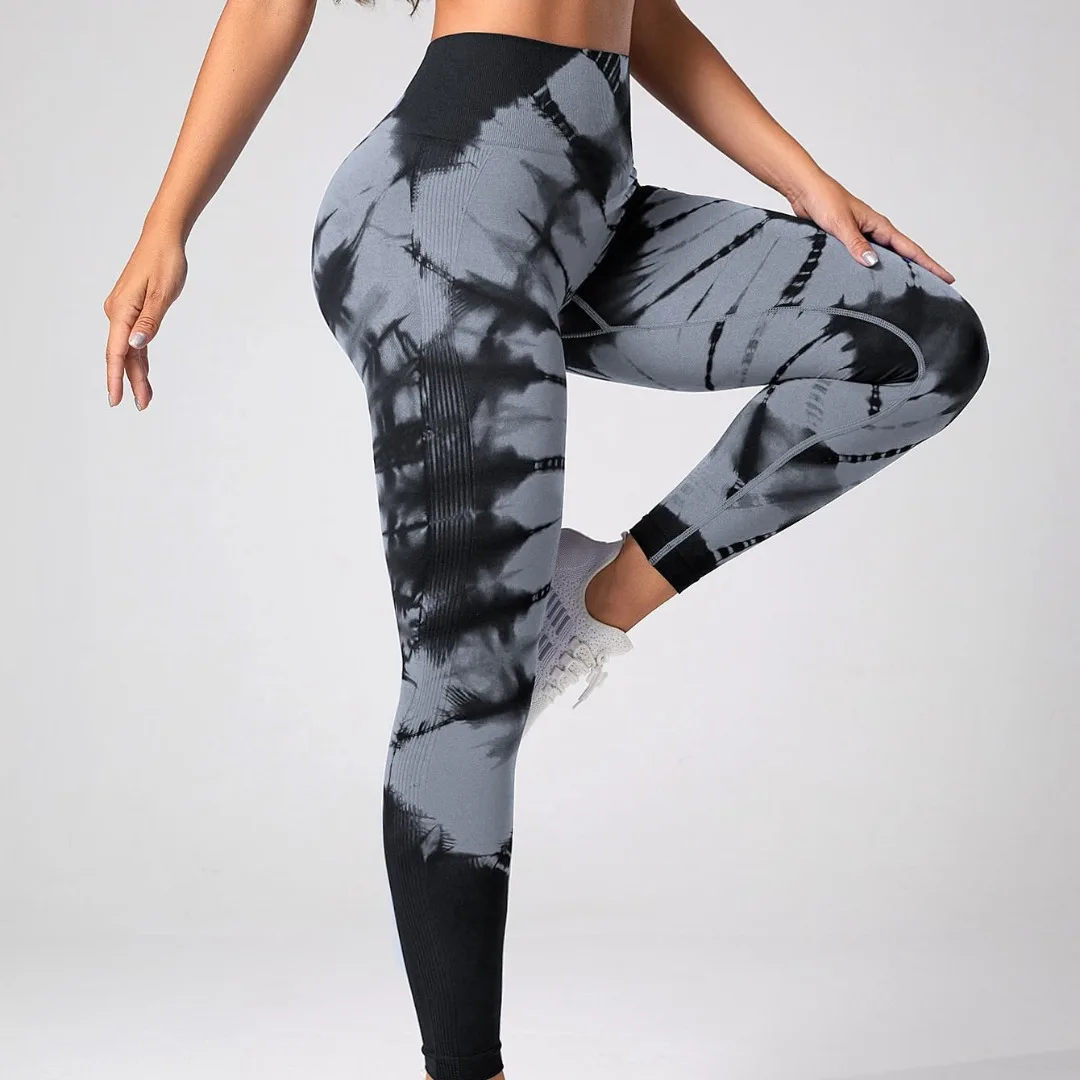 

Seamless Leggings for Women Fitness Yoga Pants High Waist Tie Dye Legging Workout Scrunch Butt Lifting Sports Gym Tights Pants