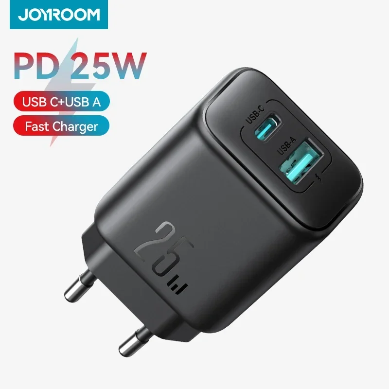 JOYROOM PD 25 Вт USB-зарядное устройство типа C Адаптер для быстрой зарядки USB-A + USB-C